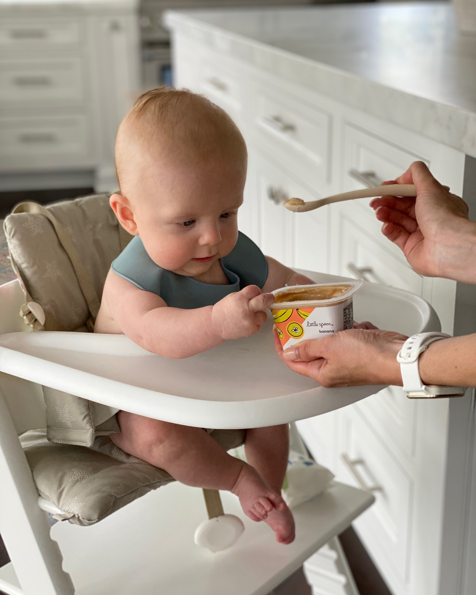 This hungry boy is definitely curious about food! He’s tried oatmeal, sweet potatoes, carrots and now bananas! 🥣 🥔 🥕 🍌 It’s so much fun watching him explore all the new flavors! 
•
•
•


#LTKhome #LTKbaby #LTKfamily