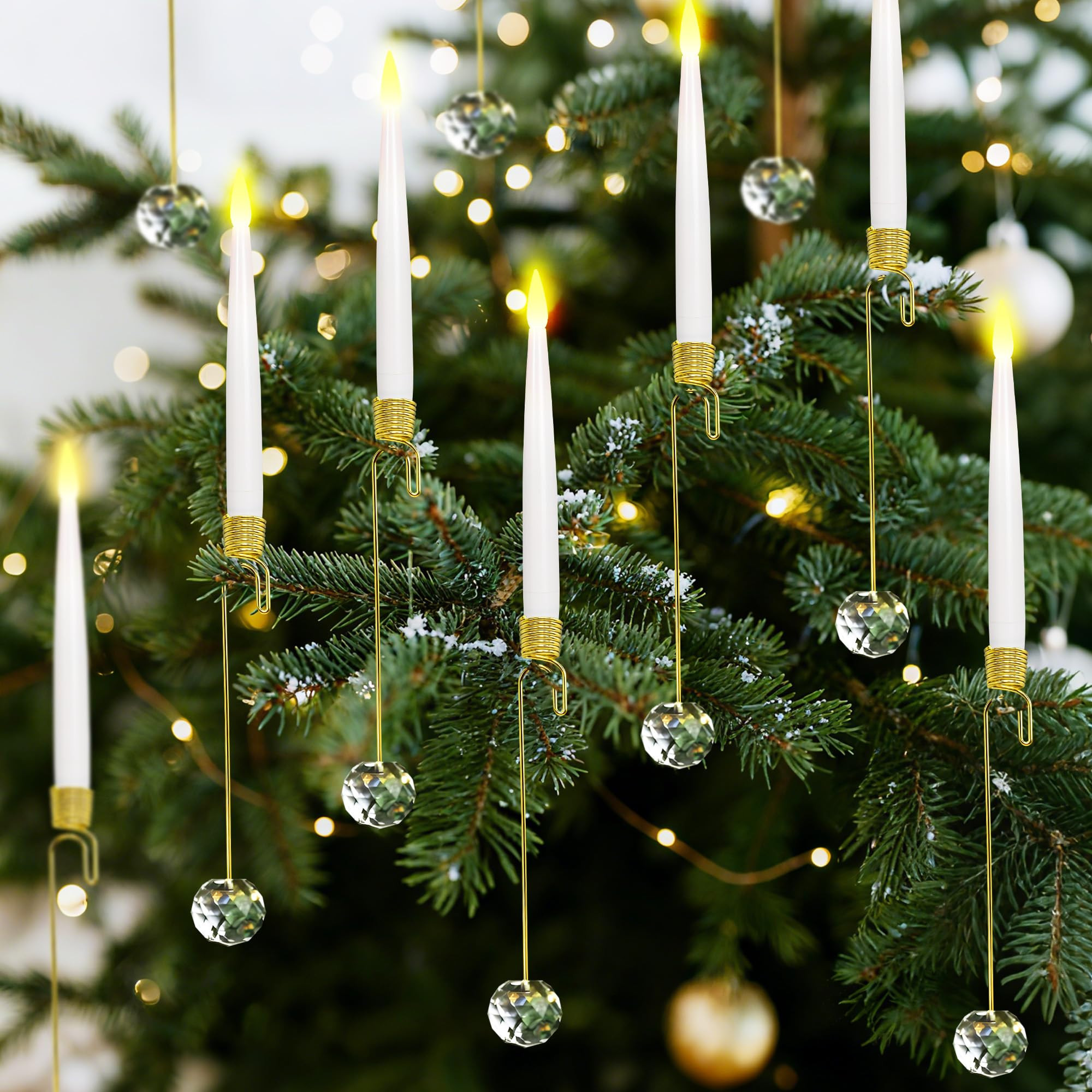 Flameless Christmas Tree Candles with Remote, 12 Pack Battery Operated LED Candles for Christmas ... | Amazon (US)