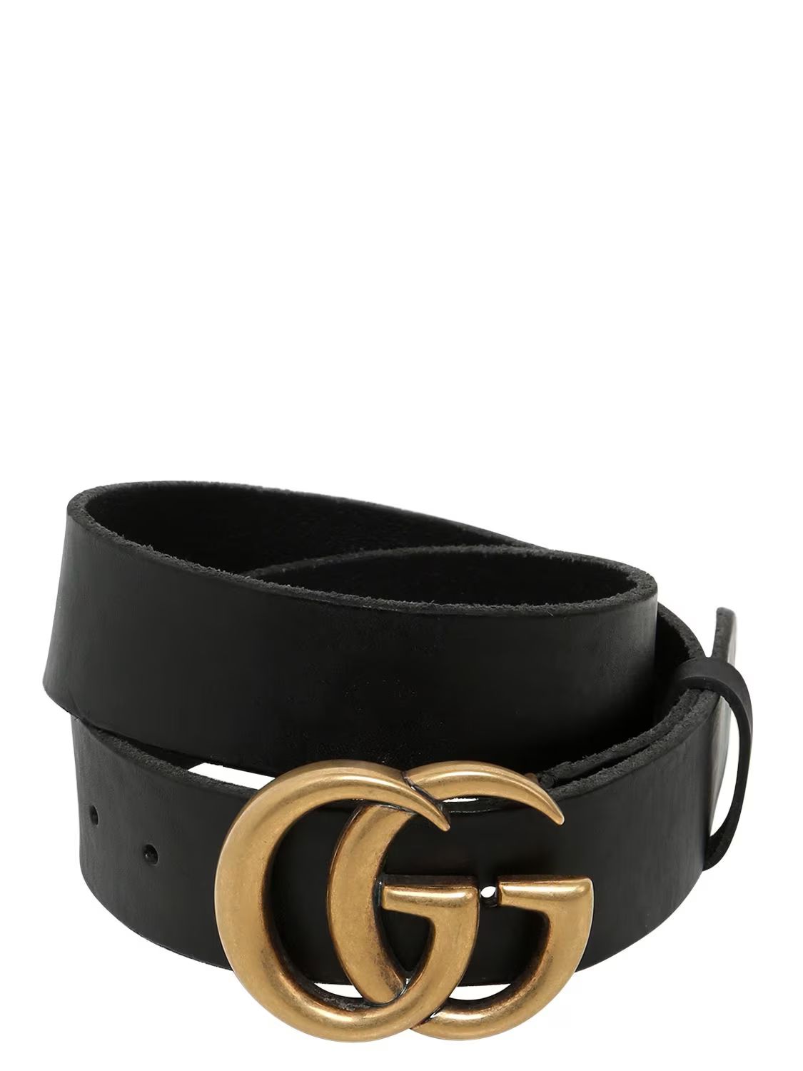 40MM GG BUCKLE LEATHER BELT | Luisaviaroma