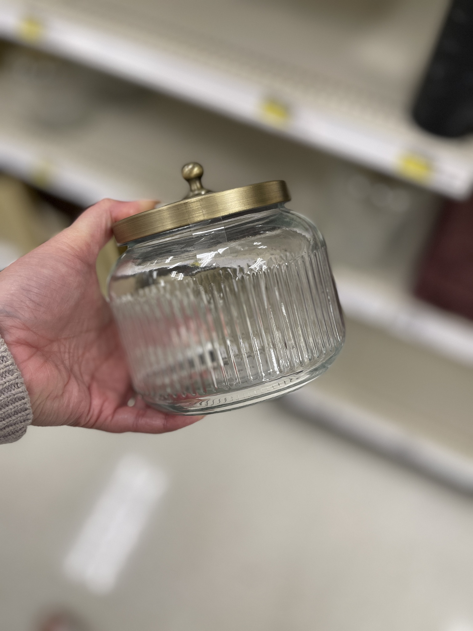 So cute for the bathroom counter! 

bathroom decor, glass canister, glass container, gold container  

 #LTKmorningroutine #LTKHome #LTKSaleAlert