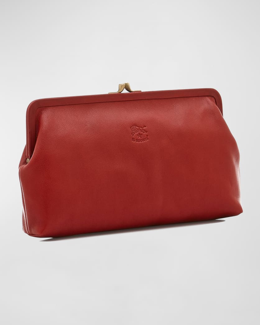 Classic Vaccjetta Leather Clutch Bag | Neiman Marcus
