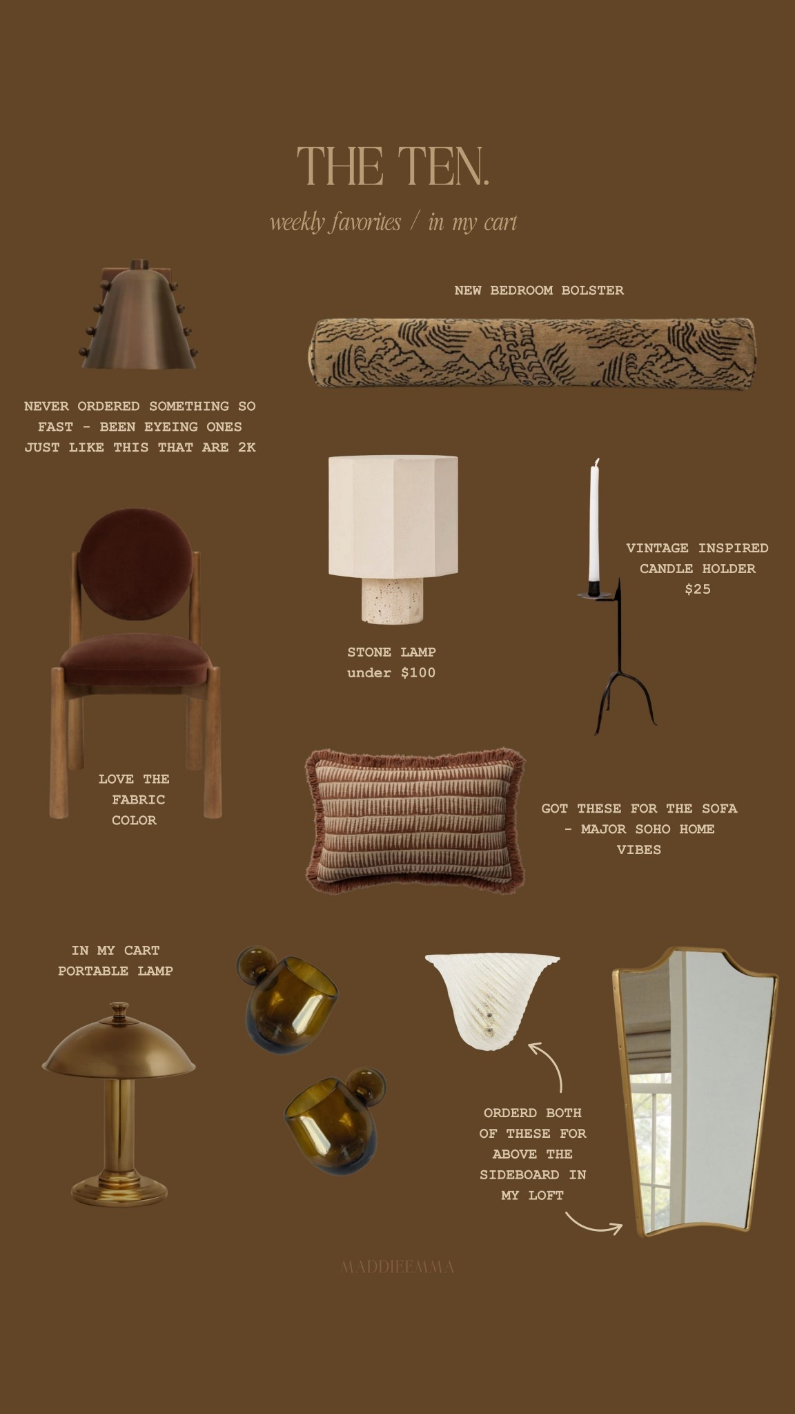 THE TEN: August 10th edition

Sconces, bolster pillow, table lamp, dining chair, portable lamp, glassware, candle holder 

#LTKHome