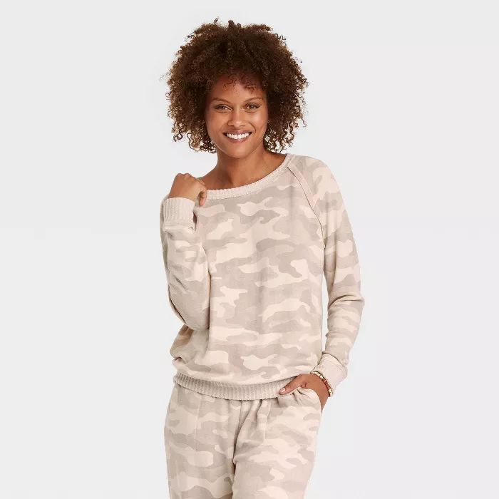 Women's Sweatshirt - Knox Rose™ Beige Camo Print | Target