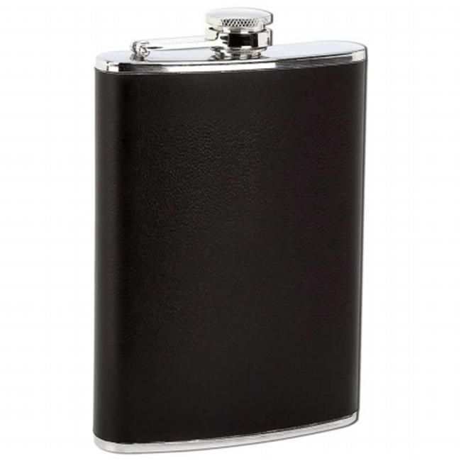 8 oz. Stainless Steel Flask with Black Wrap | Walmart (US)