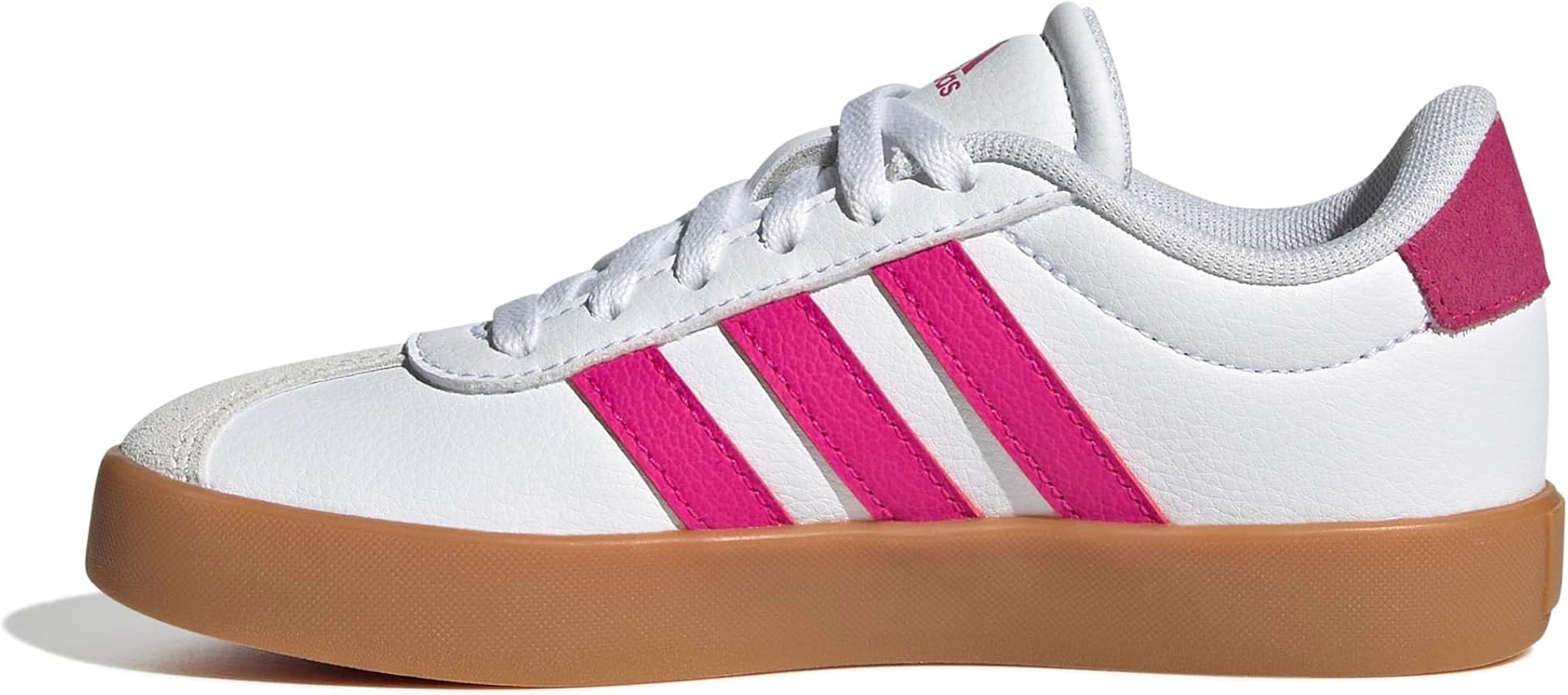 Adidas Unisex-Kids VL Court 3.0, White/Shock Pink/Crystal White, 4.5 | Amazon (US)