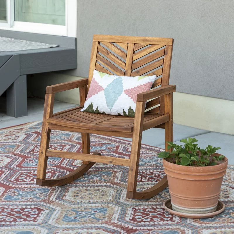 Outdoor Harbison Rocking Solid Wood Chair | Wayfair North America