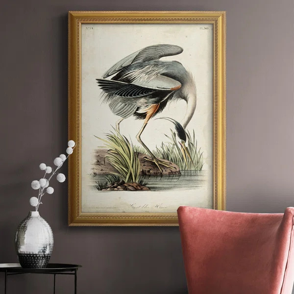 Great Blue Heron Framed On Canvas Print | Wayfair North America