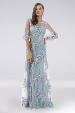 pastel blue mother of the bride dress