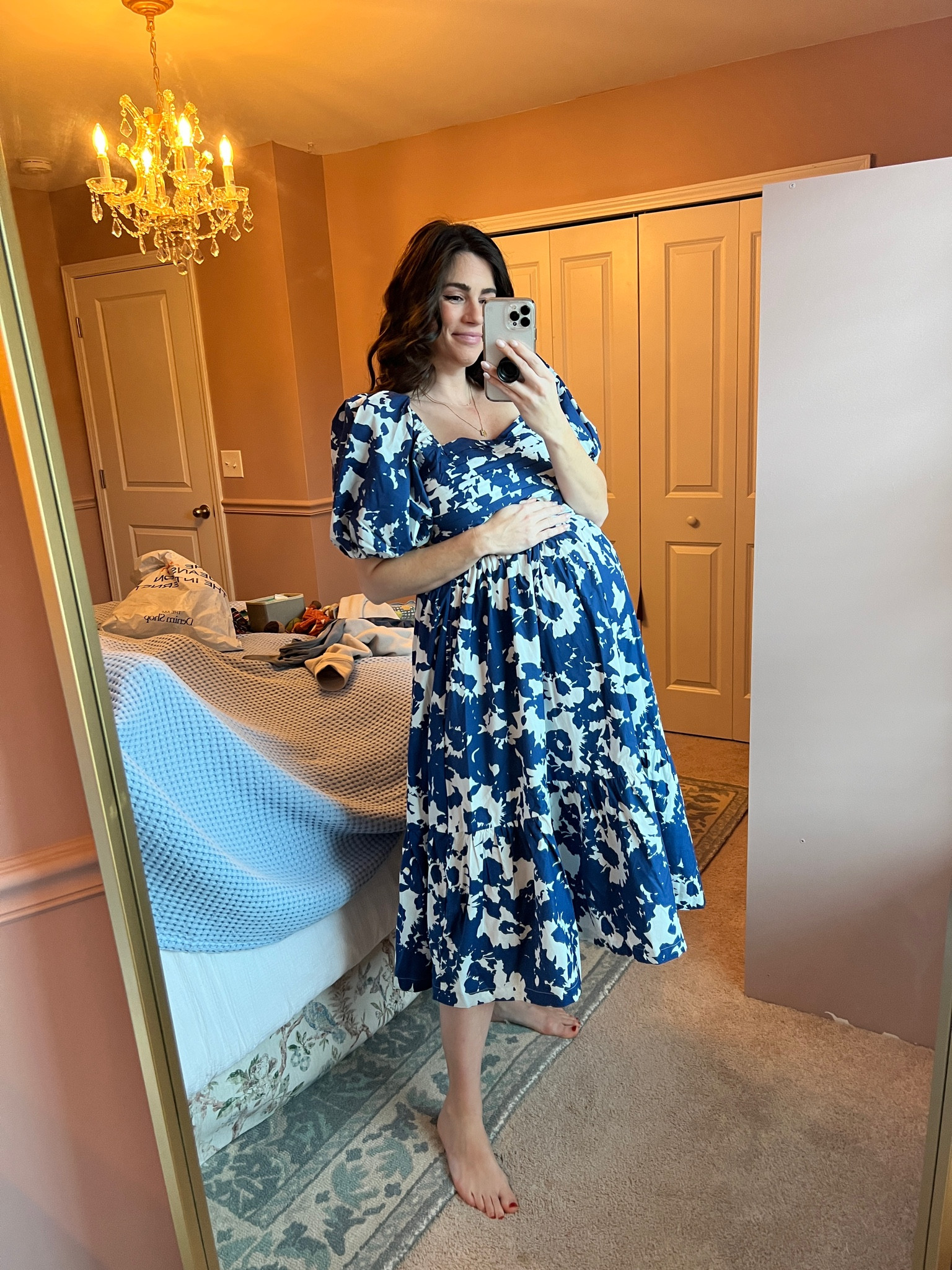 Floral dress maternity dress baby shower dress Abercrombie 

#LTKbump #LTKstyletip