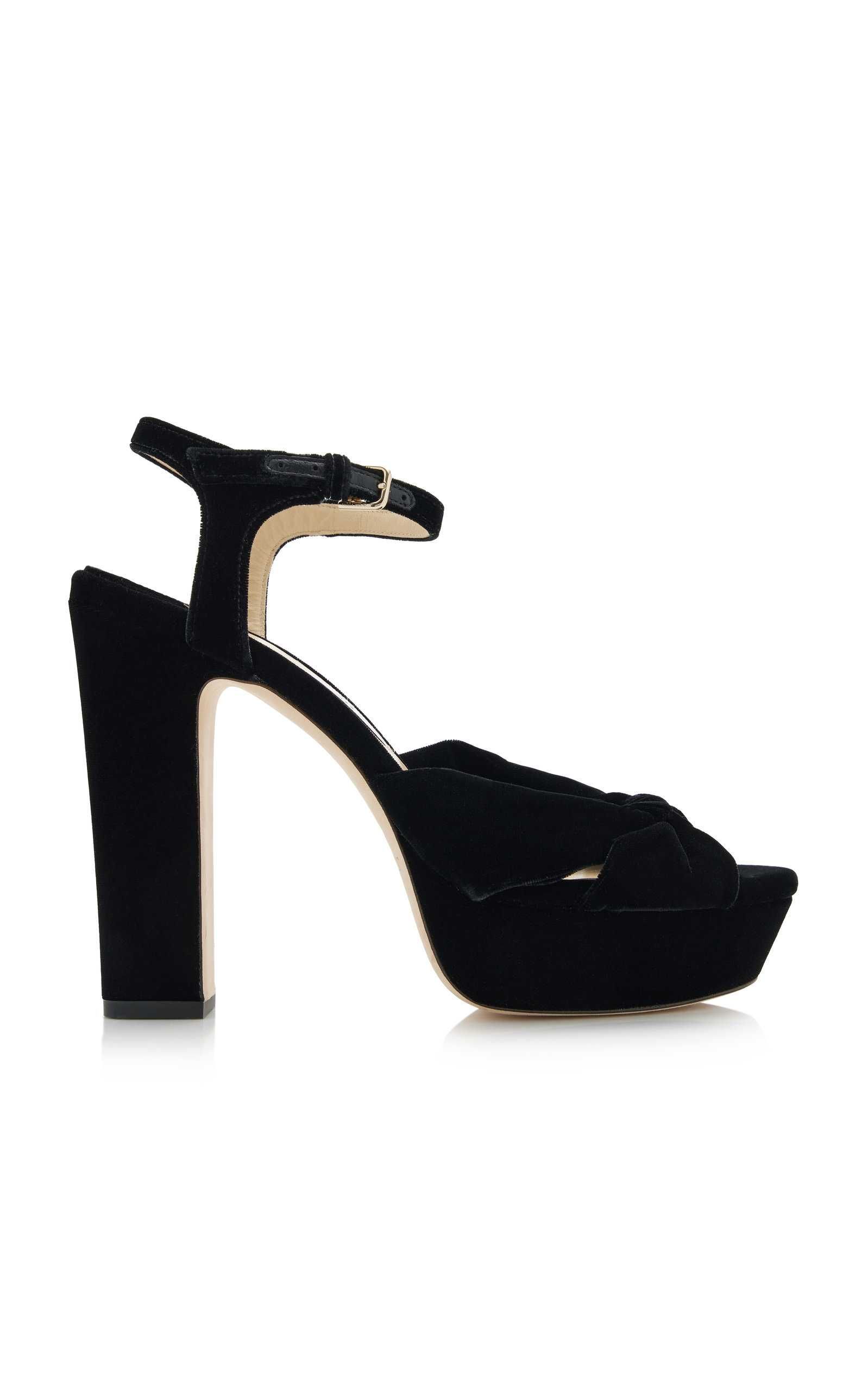 Heloise Velvet Platform Sandals | Moda Operandi (Global)