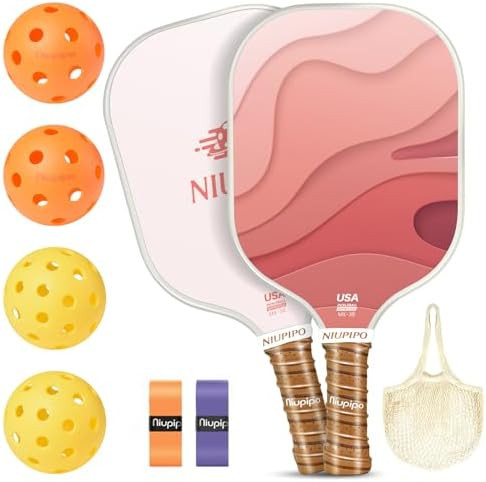 niupipo Pickleball Paddles Set of 2/4, USAPA Approved Lightweight Pickleball Rackets, Durable Fib... | Amazon (US)