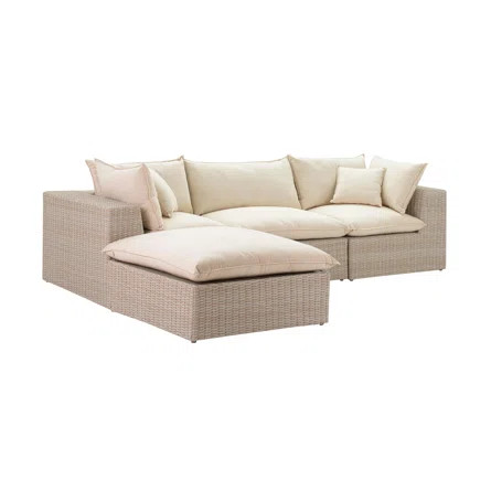Davida 4 Piece Sectional Seating Group with Cushions | Wayfair North America