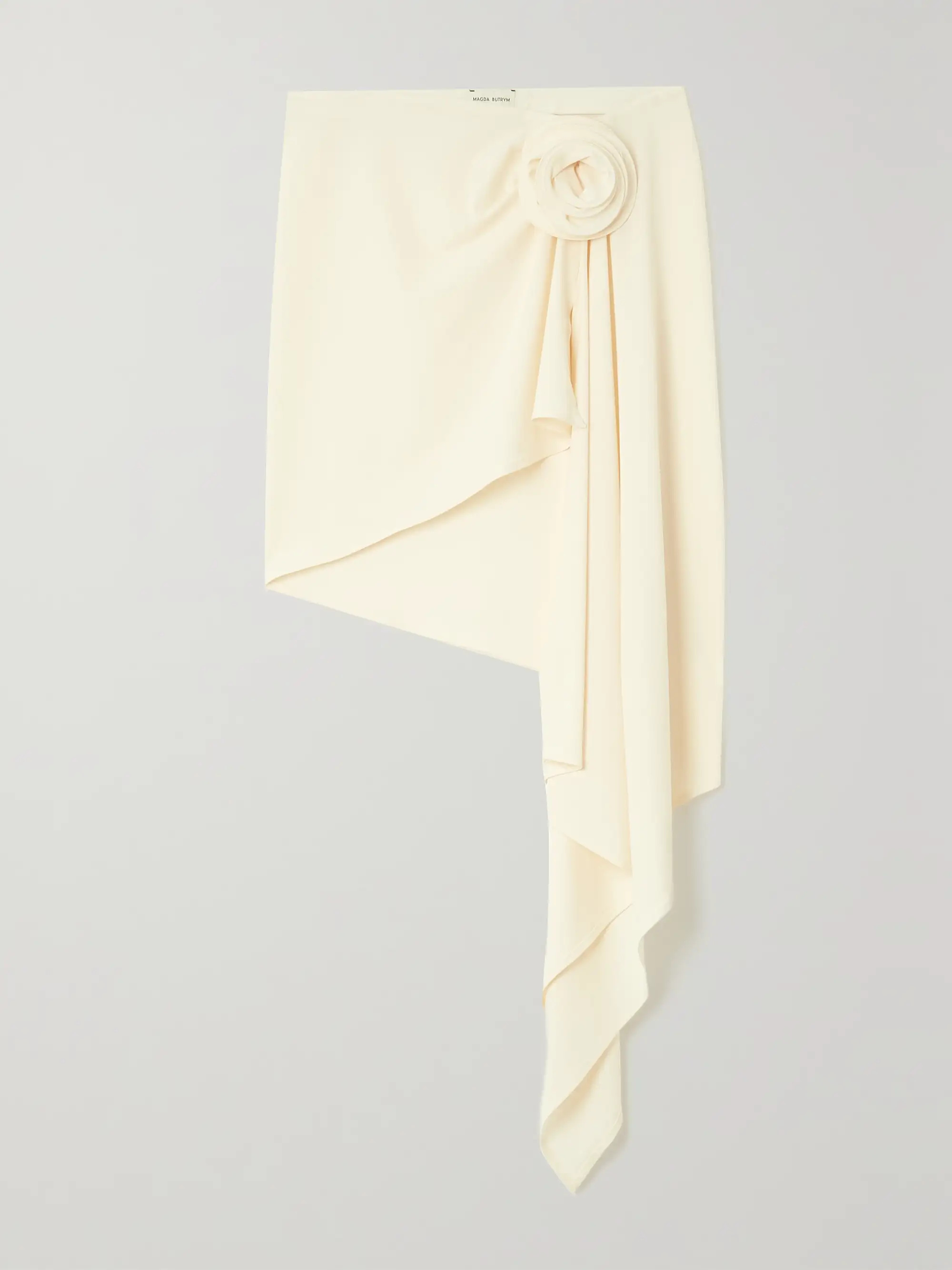 Asymmetric appliquéd stretch-jersey mini skirt | NET-A-PORTER (UK & EU)