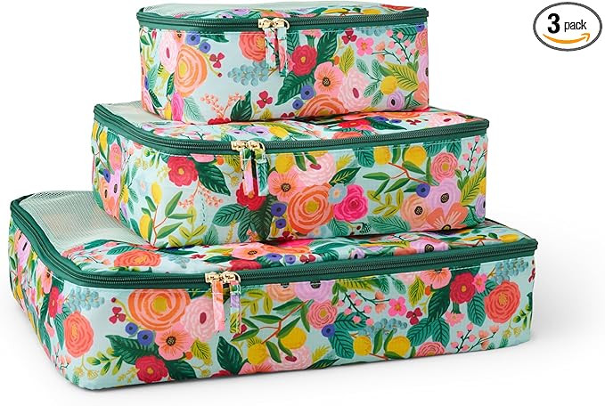 RIFLE PAPER CO. Packing Cube Set of 3 (Includes 3 Different Sizes and Laundry Bag, Travel Must Ha... | Amazon (US)