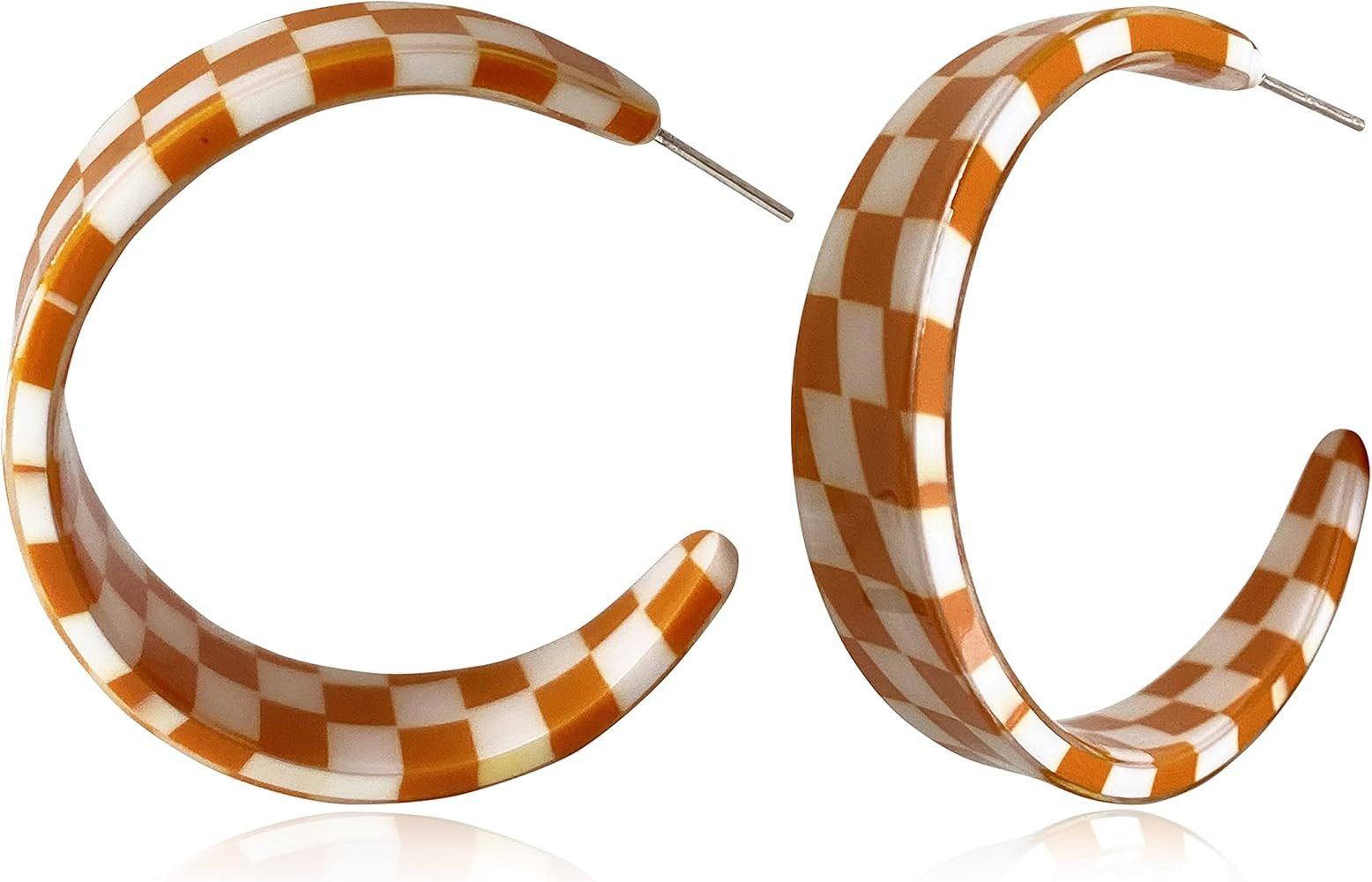 JIUIQL Unique Lightweight Minimalist 70s 80s 90s Vintage C Shaped Acrylic Resin Dangle Drop Earri... | Amazon (US)