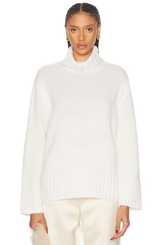 Jenni Kayne Cashmere Jet Turtleneck Sweater in Ivory | FWRD 