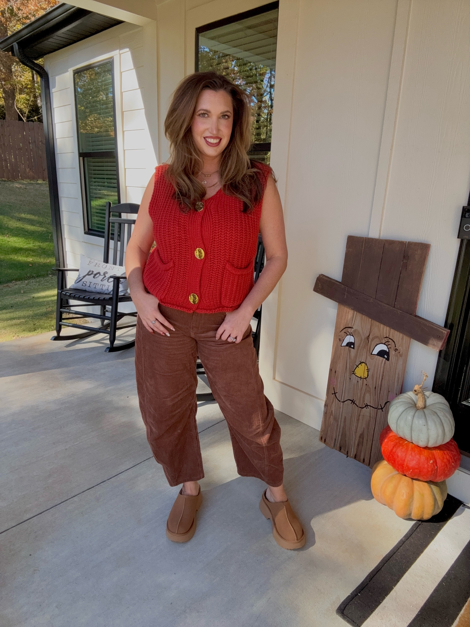 Alright, fine — I guess I do like the barrel jeans. Or maybe it’s just because these are corduroy. Or maybe it’s because they have a stretchy waistband, which is perfect for turkey day! 😅 
Runs TTS 

#LTKHoliday #LTKSeasonal #LTKMidsize