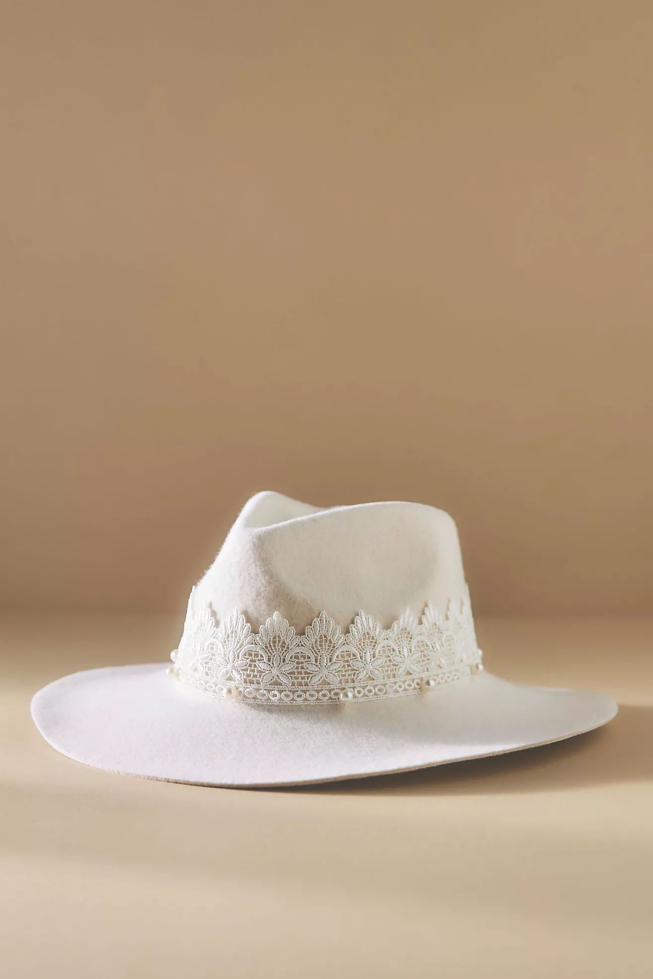 San Diego Hat Co. Now & Forever Faux Pearl Wool Fedora | Anthropologie (US)