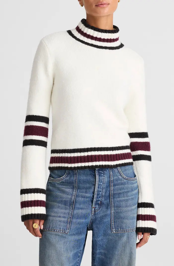 Rib Trim Mock Neck Sweater | Nordstrom