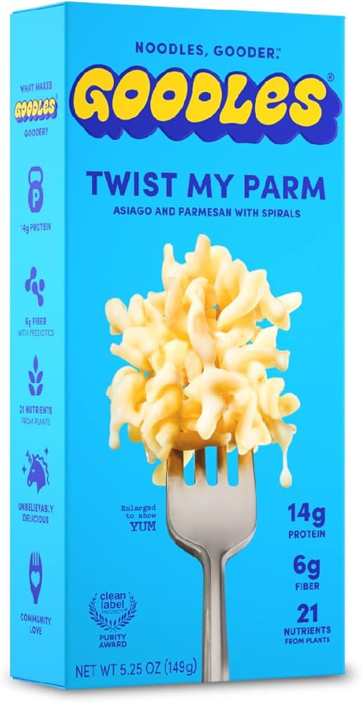 Goodles Twist My Parm Asiago and Parmesan with Spirals - Nutrient Packed with Real Cheese, Fiber,... | Amazon (US)