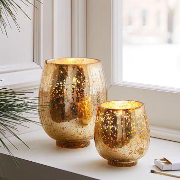 Gold Crackle Mercury - Winter White | West Elm (US)