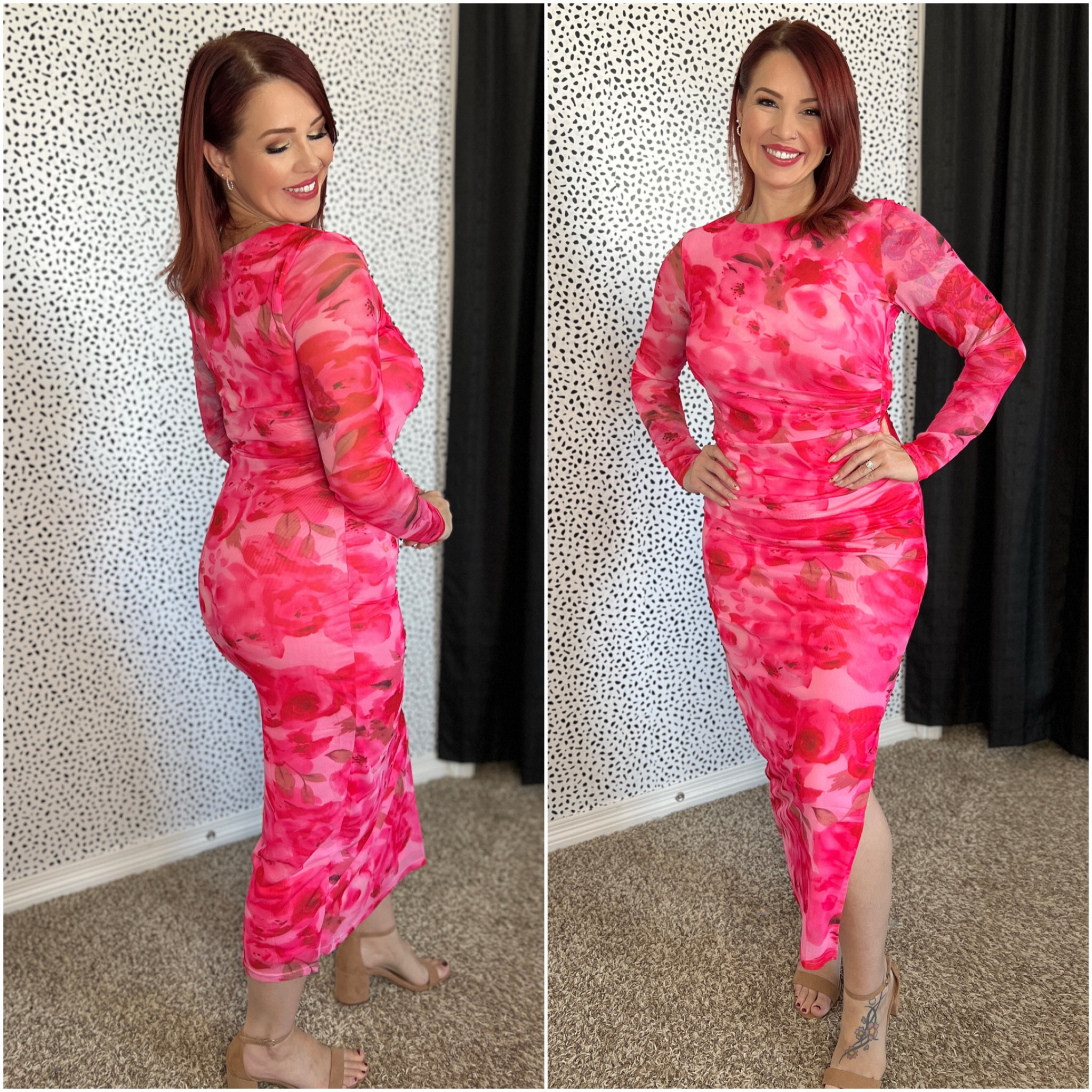 The prettiest, long sleeve/bodycon dress 😍 and perfect for Valentine’s Day (and spring 🌸).
This dress truly Hugs your body in all the right places 😍 while the side ruched detailing adds a trendy twist to this Classic Silhouette 🤌🏼 The Long Sleeves Make it Perfect for Cooler Evenings, while the Maxi Length Adds a Touch of Sophistication— SO HERE FOR THIS DRESS!

I am 169 lbs and 5’6” and ordered a large.

#LTKMidsize #LTKSeasonal #LTKFindsUnder50