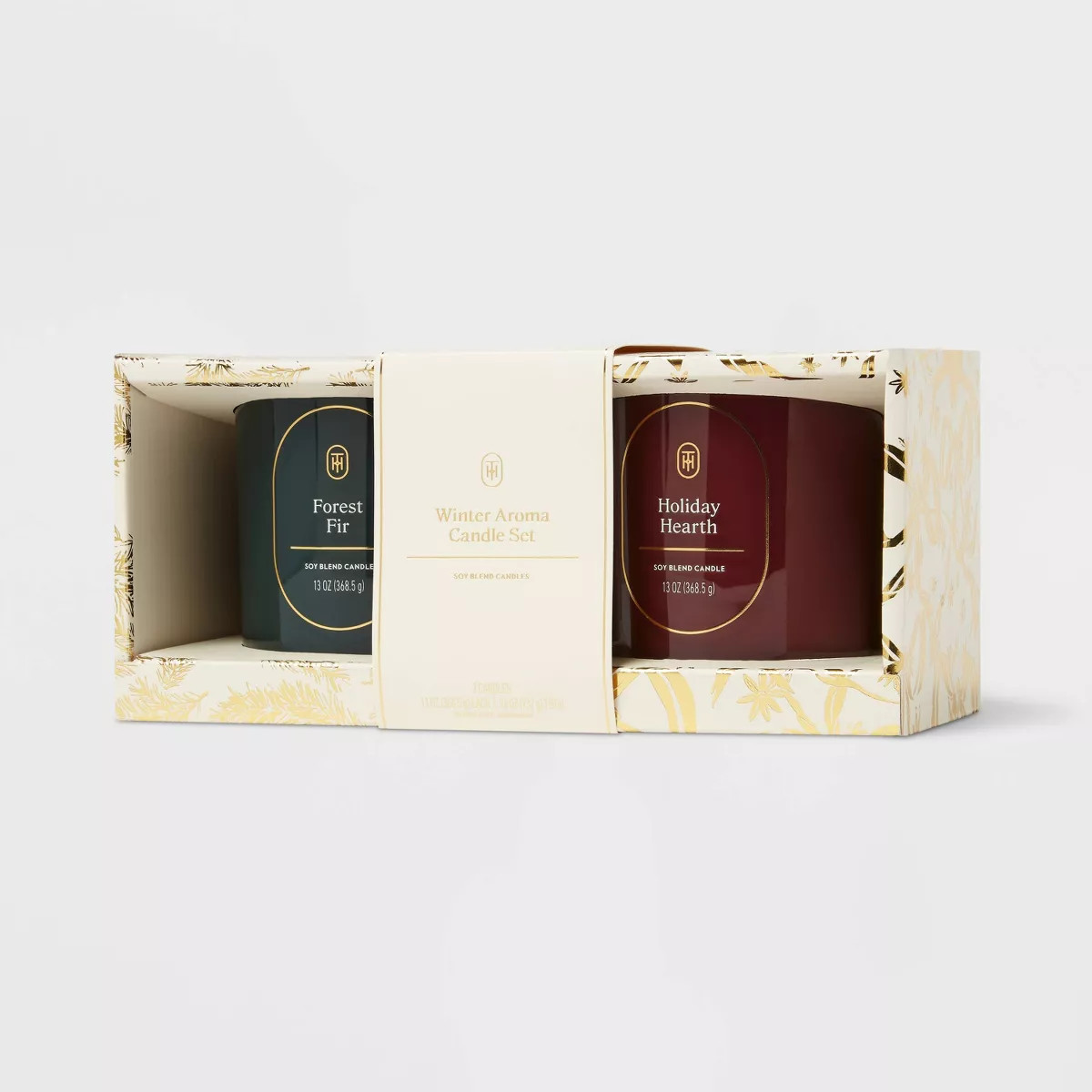 Set of 2 Forest Fir and Holiday Hearth Jar Candle 13oz Gift Set - Threshold™ | Target
