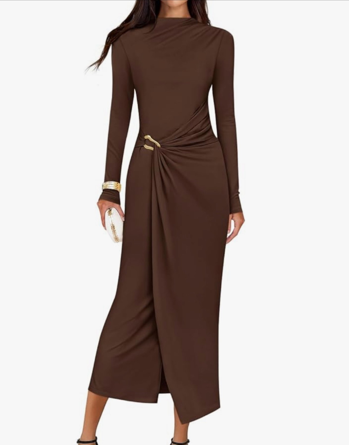 What I would wear to an office party. The fit is luxe, and looks great with a coat.