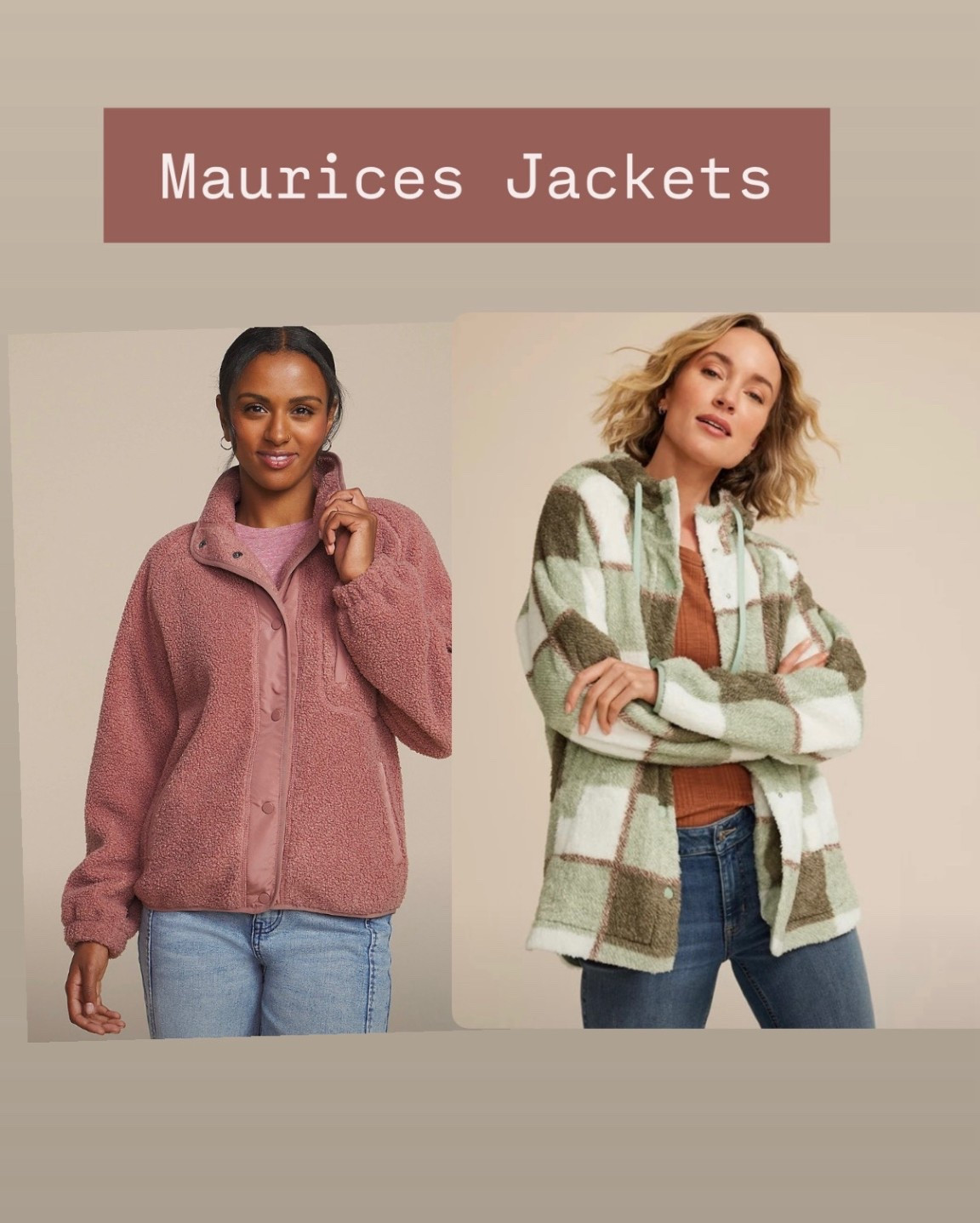 Maurice’s Sherpa lined  Jackets we love 

#LTKFindsUnder100 #LTKmomlife #LTKSeasonal