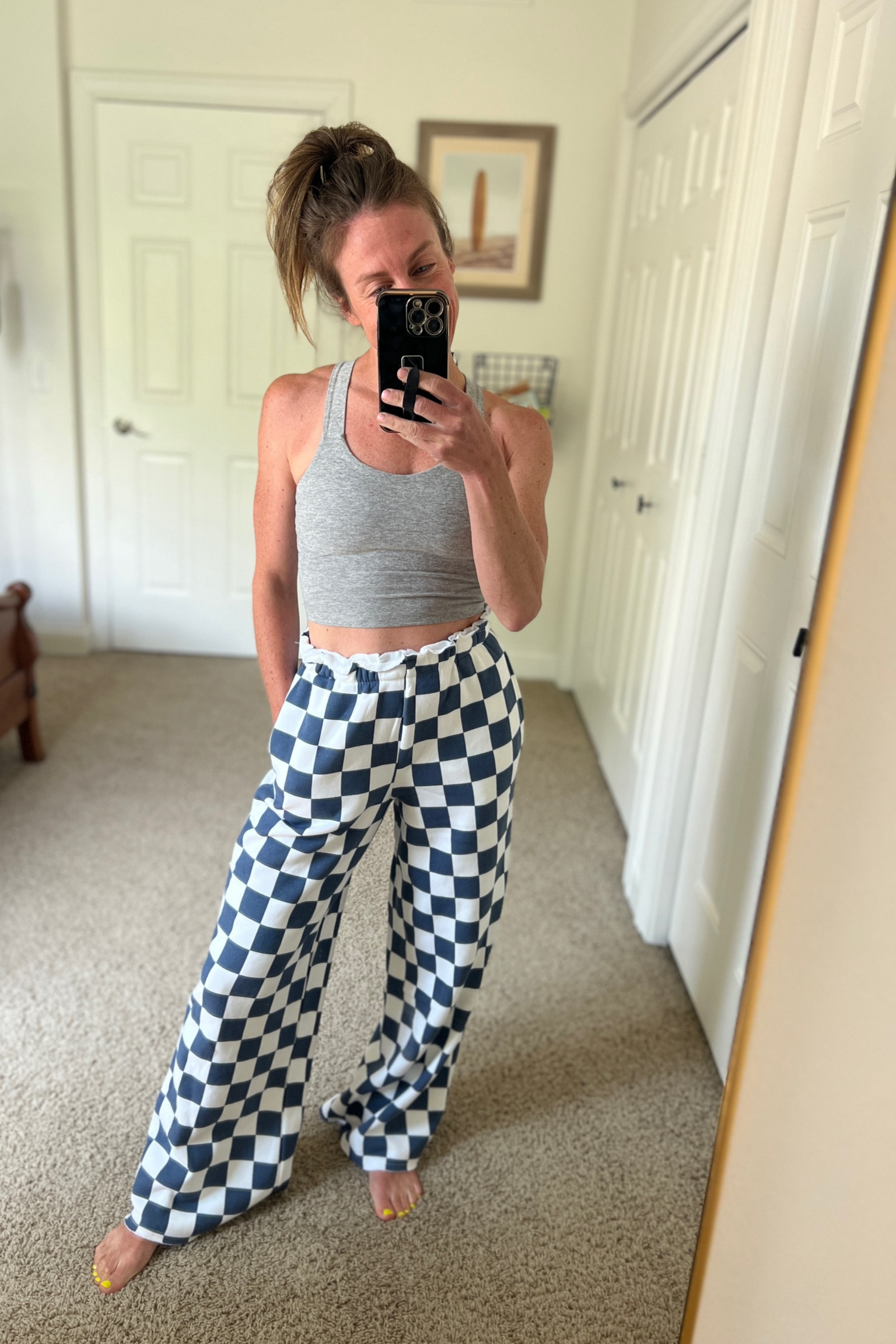 Checkered sweatpants. V into them! 🤣

#LTKunder50
