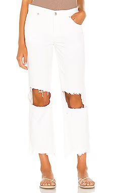 Free People Maggie Mid Rise Straight in White from Revolve.com | Revolve Clothing (Global)