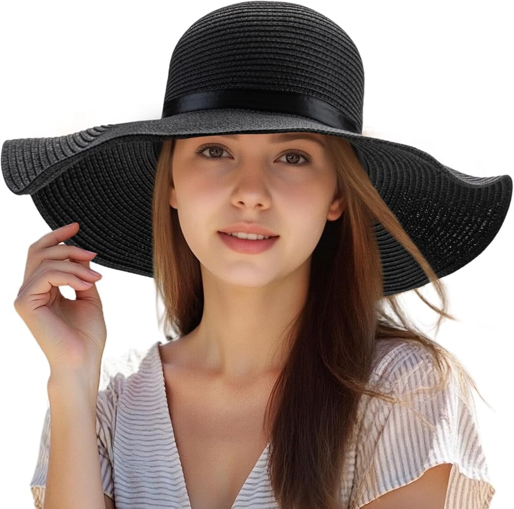 Tightly Woven to Ensure Durability Straw Hat Lightweight and Flexible; Beach Sun Hat | Amazon (US)