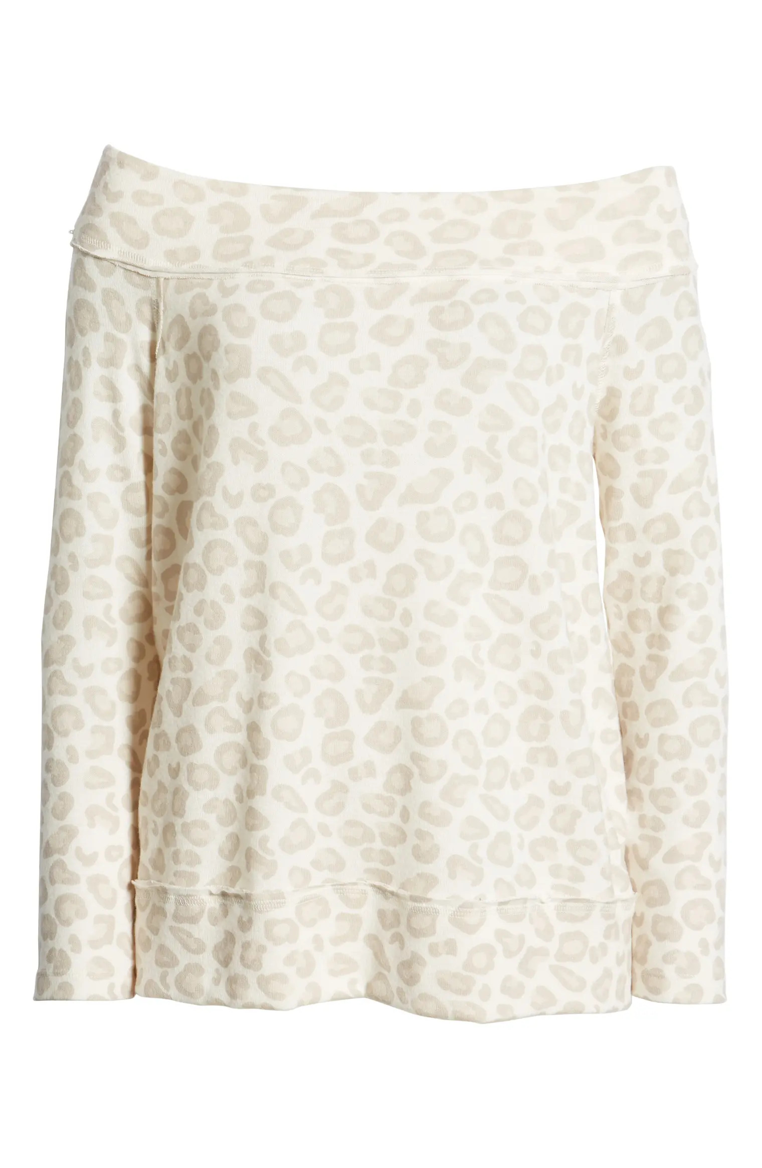 x Living in Yellow Mary Fleece Off the Shoulder Top | Nordstrom