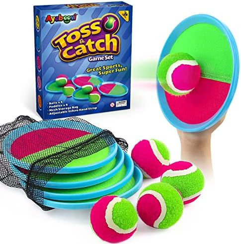 Ayeboovi Toss and Catch Ball Game Outdoor Toys for Kids Yard Games Beach Toys Outside Games for 3... | Amazon (US)