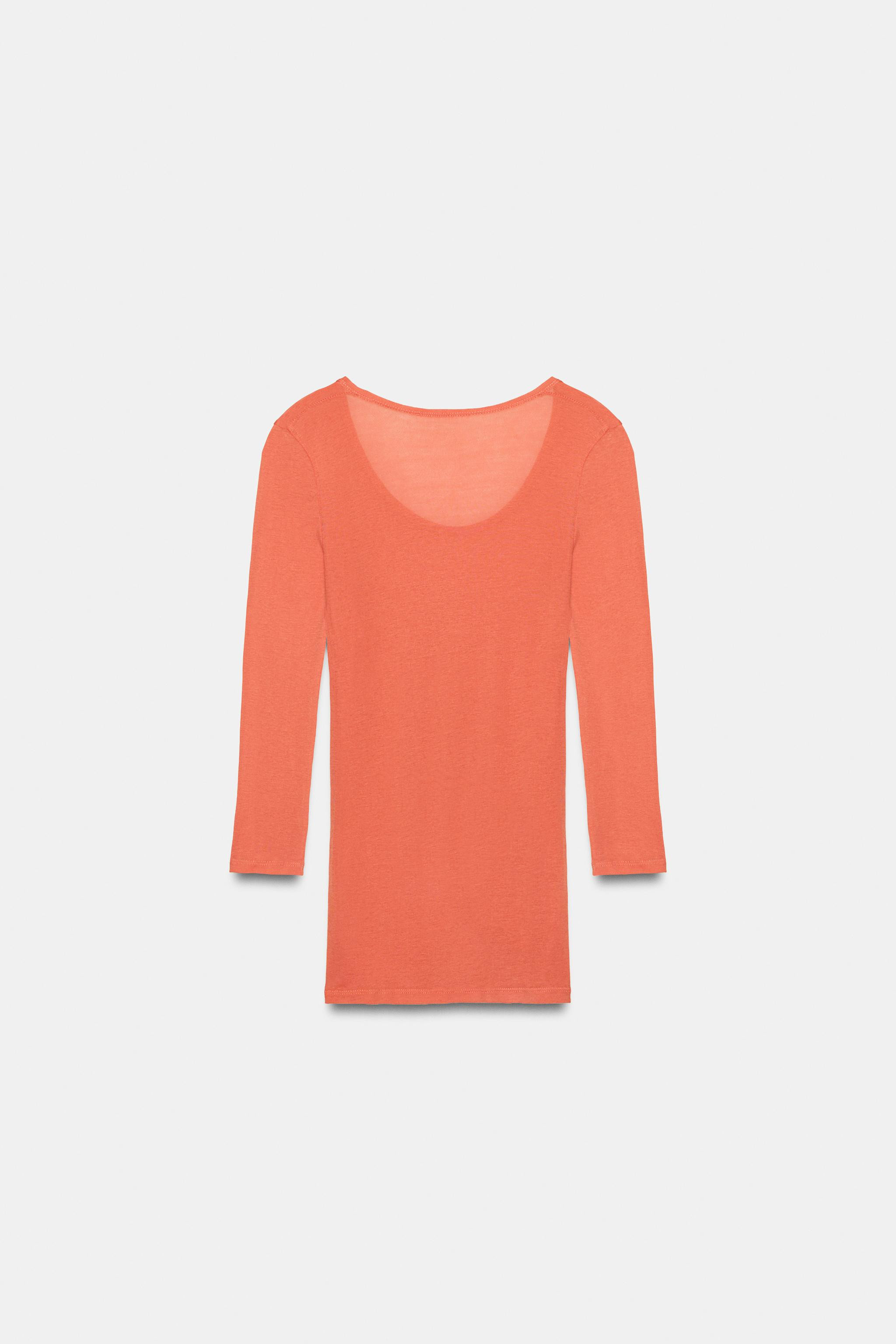 SUPIMA® THREE-QUARTER SLEEVE T-SHIRT | Zara US