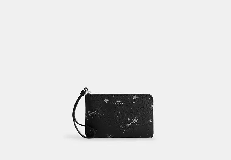 Corner Zip Wristlet With Star Print | Coach Outlet US