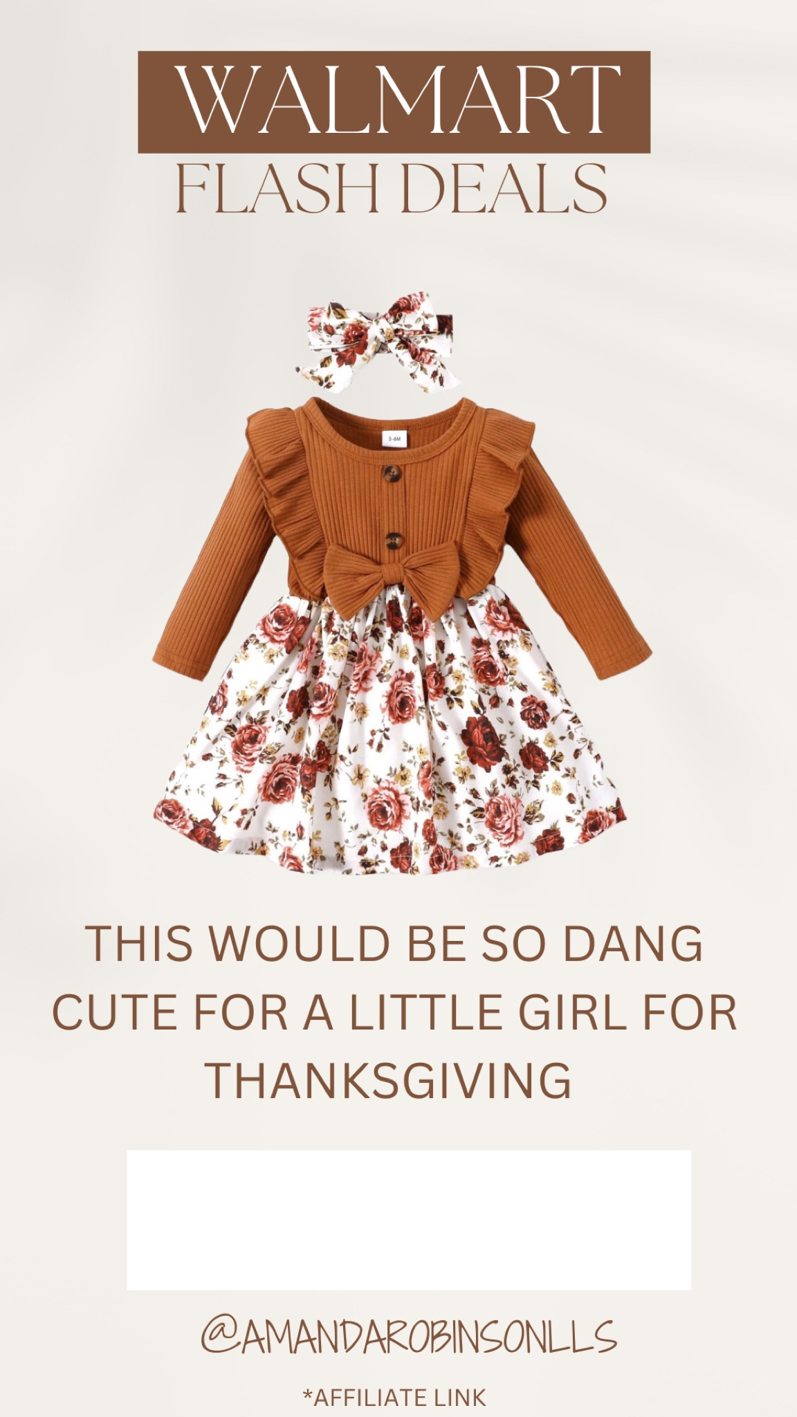 Walmart Flash Deals 10-26-23
Baby girl/toddler fall thanksgiving outfit 
Was $20, NOW $14

#LTKHoliday #LTKsalealert #LTKSeasonal