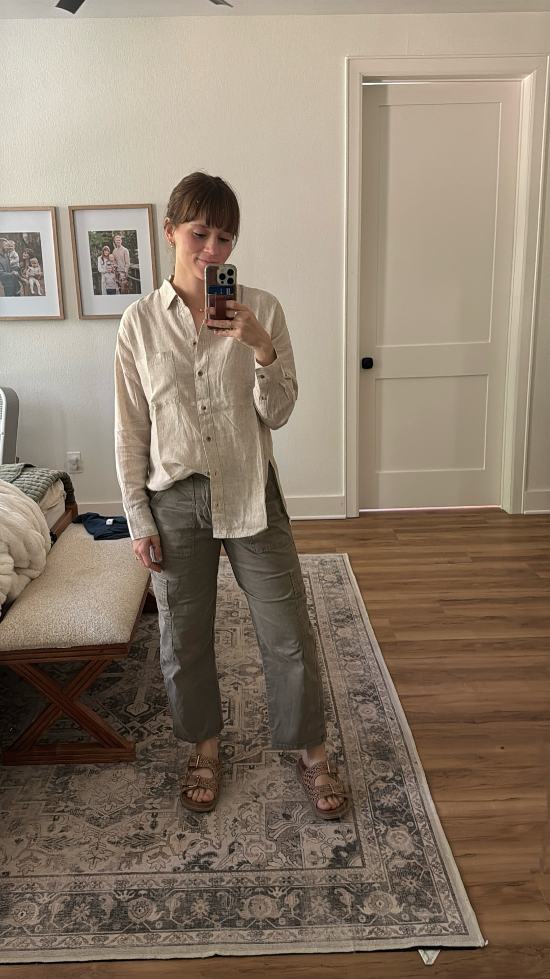 OOTD spring mom outfit. Loving the linen boyfriend button up 😆 TTS wearing size small and get the perfect oversized look

#LTKmomlife #LTKdayinmylife #LTKSeasonal