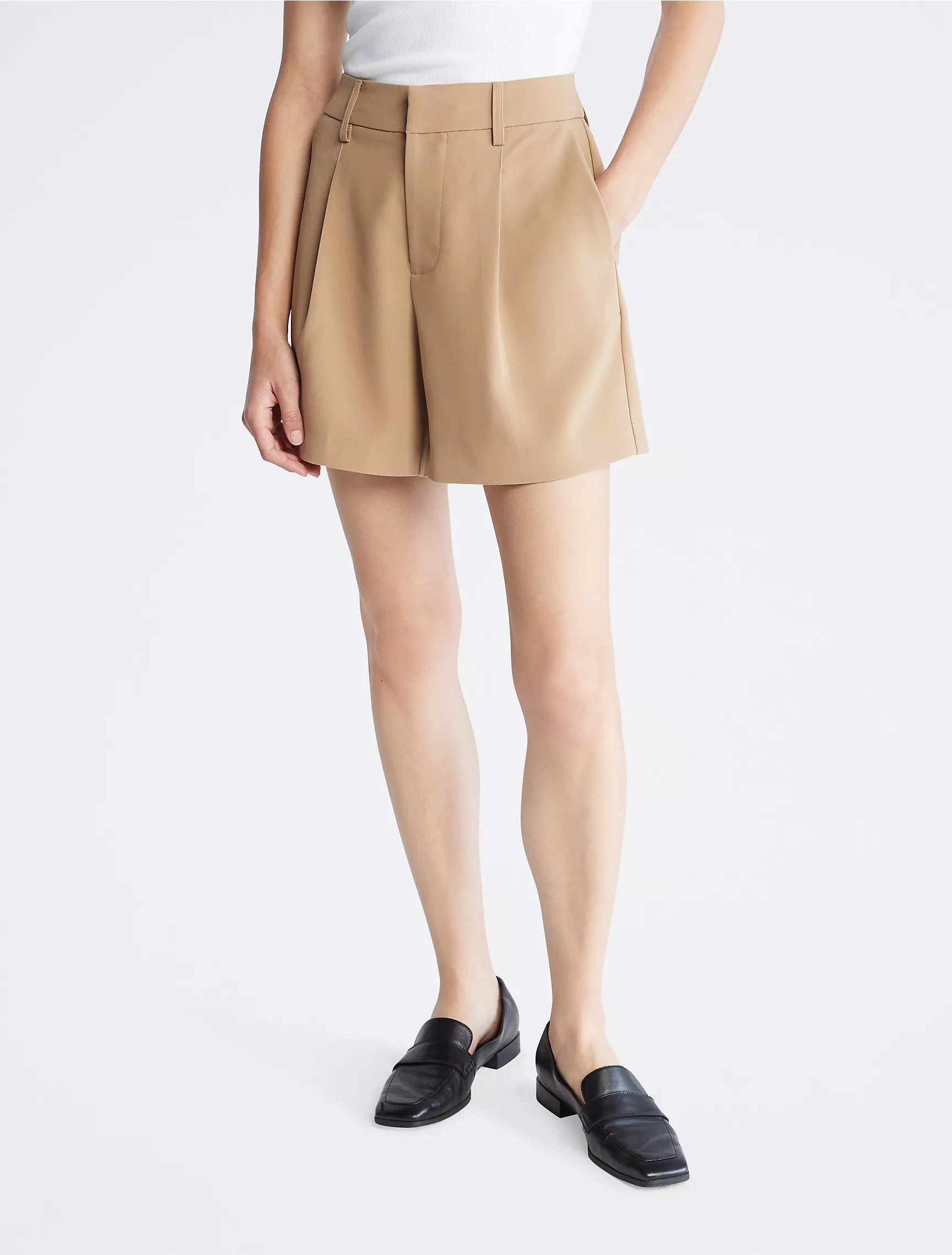 Single Pleat Tailored Shorts | Calvin Klein | Calvin Klein (US)