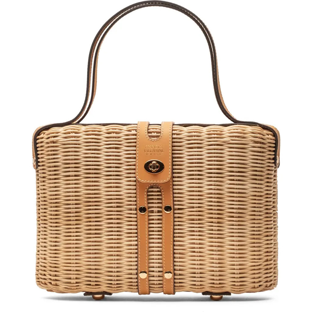 Frances Valentine The Holland Woven Wicker Satchel in Natural/Natural at Nordstrom | Nordstrom