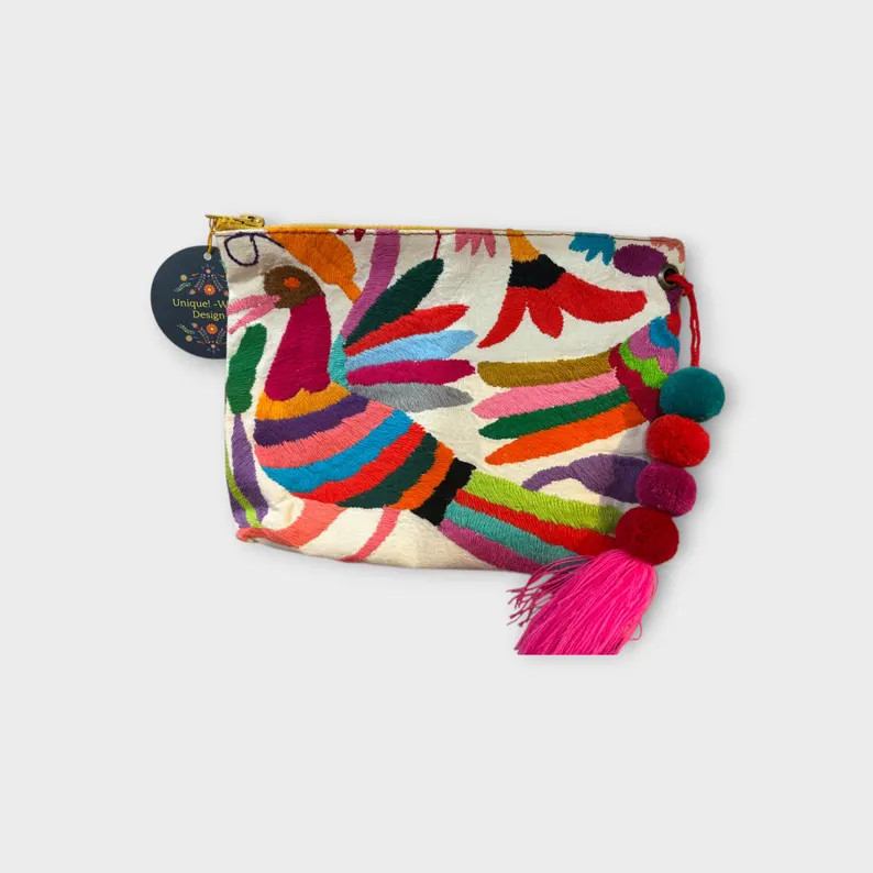 Unique, Handmade Otomi Clutch/ Make up Bag - Etsy | Etsy (US)