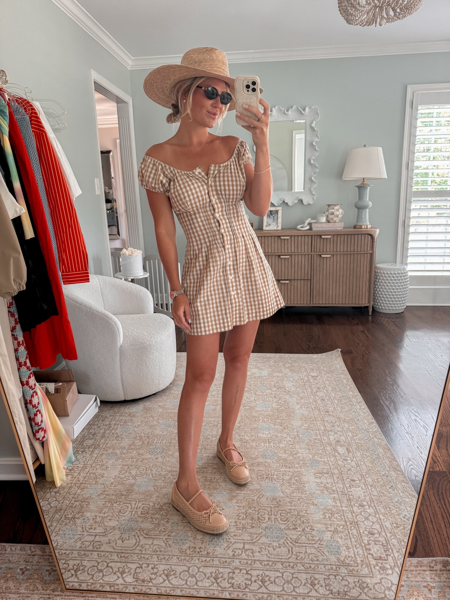 Ootd, gingham dress, espadrilles, hat

#LTKShoeCrush #LTKStyleTip #LTKSeasonal