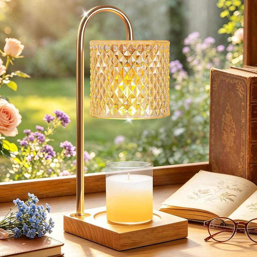 TigQiang Candle Warmer Lamp with Timer, Birthday Gifts for Women, Amber | Amazon (US)