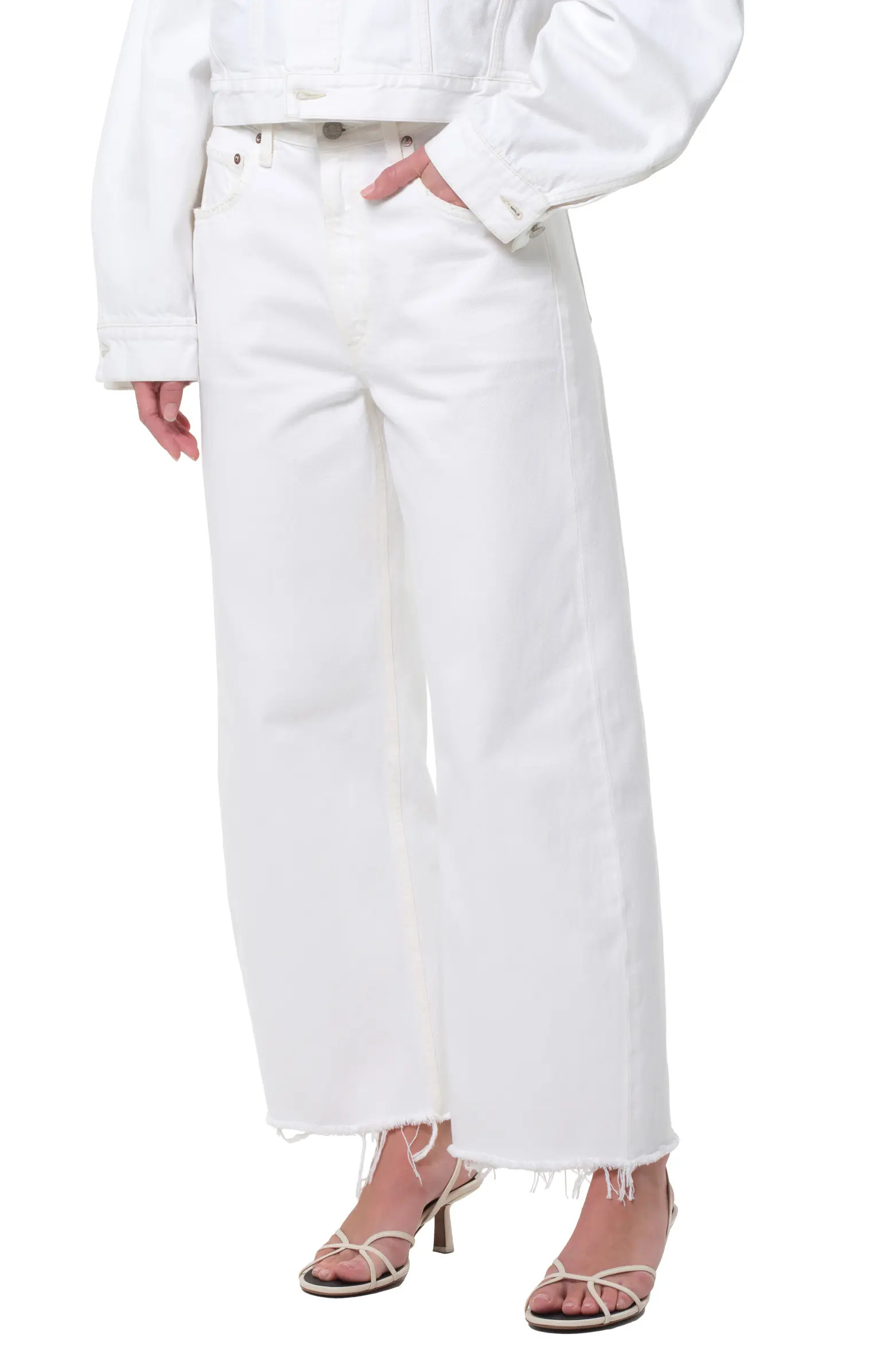 Low Curve Frayed Jeans | Nordstrom