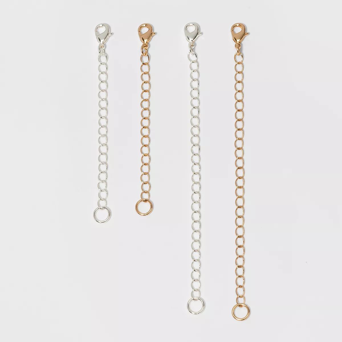 Chain Extenders For Necklace 4pc - A New Day™ Silver/Gold | Target