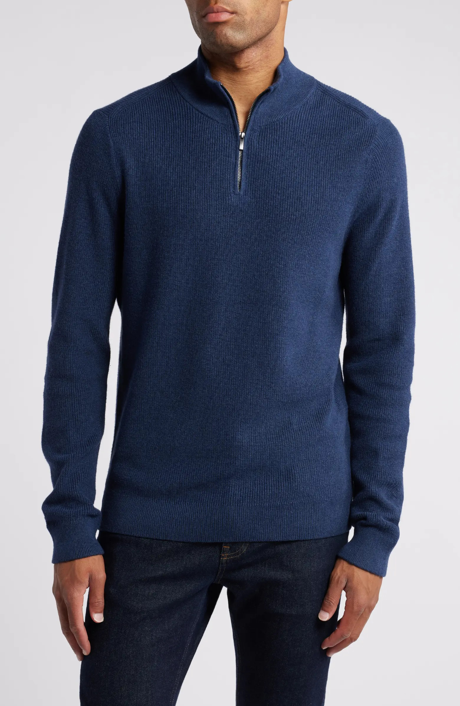 Cotton & Cashmere Quarter Zip Sweater | Nordstrom