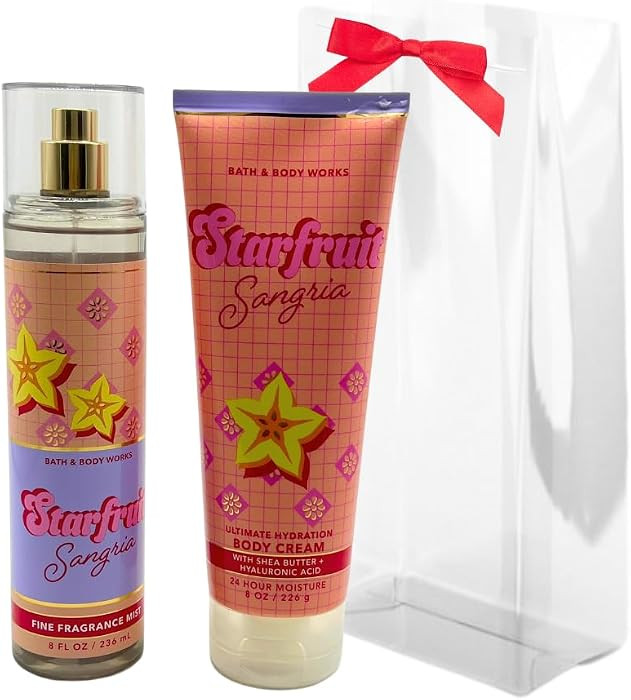 Bath & Body Works STARFRUIT SANGRIA Fine Fragrance Mist & Ultimate Hydration Body Cream 2-piece G... | Amazon (US)