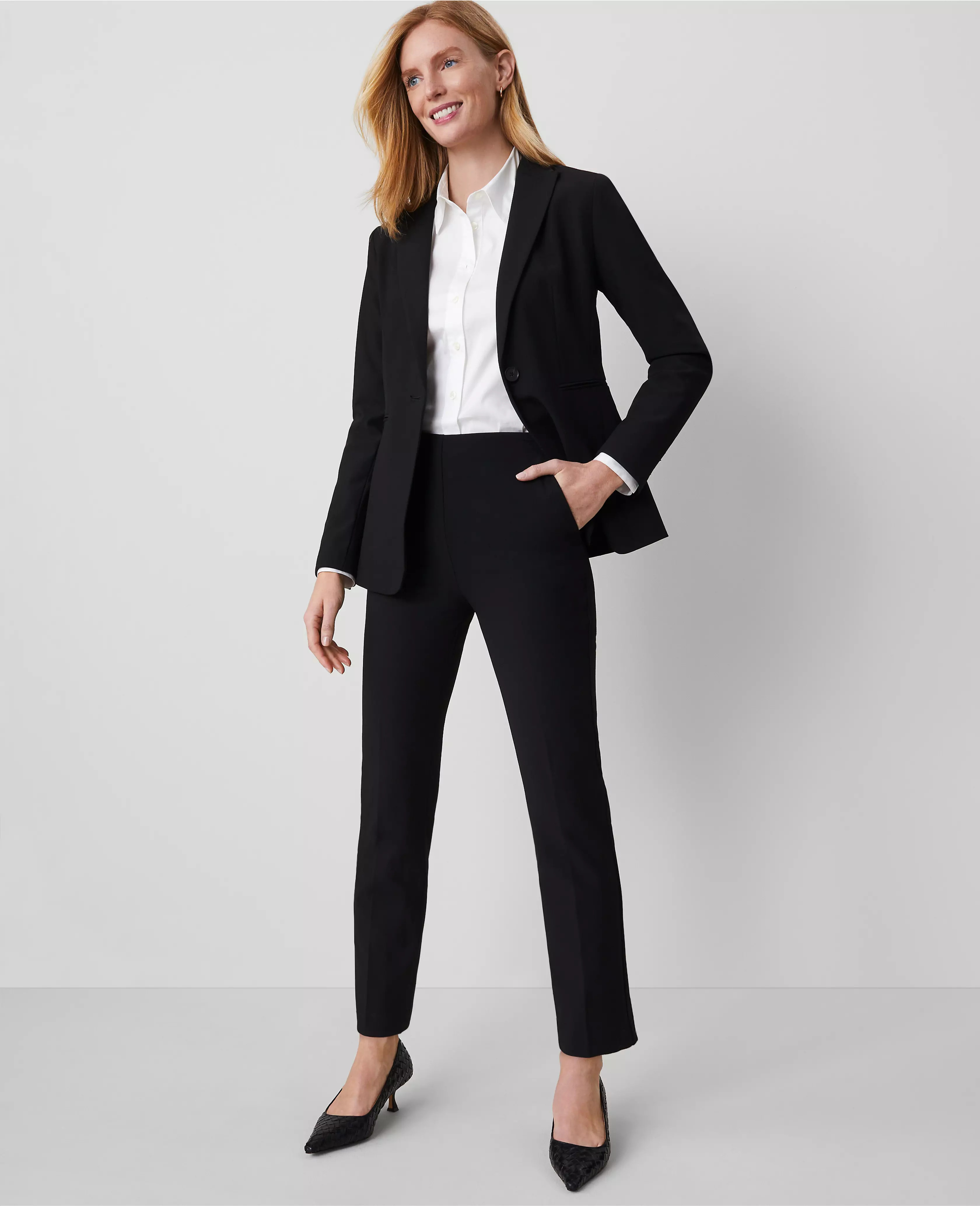 The Side Zip Ankle Pant in Bi-Stretch | Ann Taylor (US)