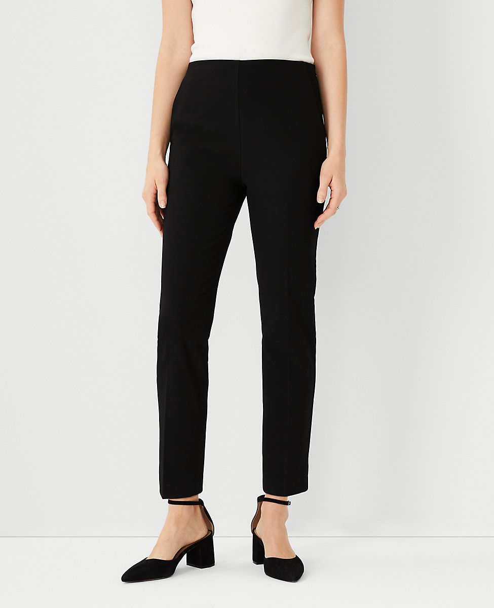 The Side Zip Ankle Pant in Bi-Stretch | Ann Taylor (US)