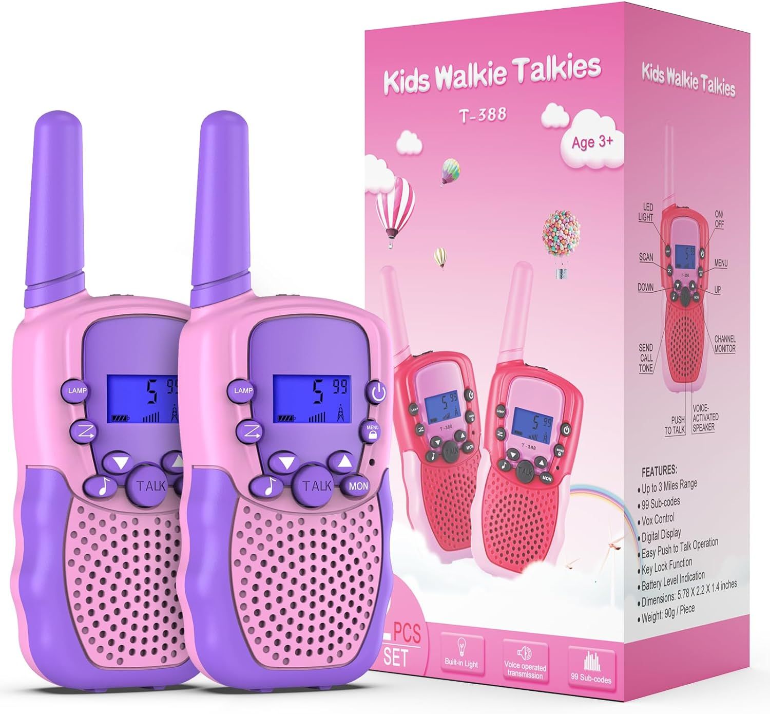 Selieve Toys for 5-12 Year Old Children's, Walkie Talkies for Kids 22 Channels 2 Way Radio Toy wi... | Amazon (US)